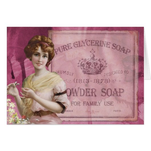 Antiek kunst Deco Lady Soap Advertisement (Voorkant Horizontaal)