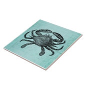 Antiek kunstontwerp voor Blauwgroen papier voor de Tegeltje (Zijkant)