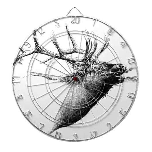 Antiek kunsttekening handgemaakte natuur dartbord (Voorkant)