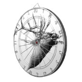 Antiek kunsttekening handgemaakte natuur dartbord (Voorkant Rechts)