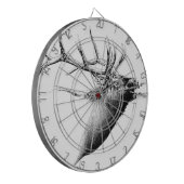 Antiek kunsttekening handgemaakte natuur dartbord (Voorkant Links)