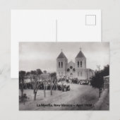 Antiek La Mesilla NM Plaza New Mexico 1908 Feestdagenkaart (Voorkant / Achterkant)