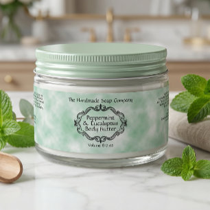 Antiek label groen perkament cosmetica pot waterfles etiket