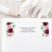 Antiek label met Bourgondiëroze retouradres (Insitu)