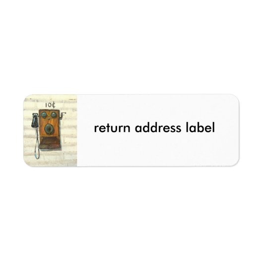 antiek label van retouradres van de wandtelefoon (Voorkant)