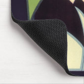 Antiek label voor groentetop, art deco romantiek muismat (Hoek)