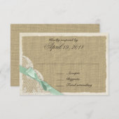 Antiek Lace and Mint Country Response Kaart (Voorkant / Achterkant)