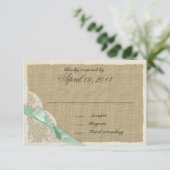 Antiek Lace and Mint Country Response Kaart (Staand voorkant)