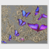 ANTIEK LACE PATROON BUTTERFLY Wrapping Paper Cadeaupapier (Vlak)