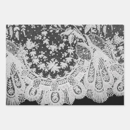 ANTIEK LACE PATROON FLAT SHEET Wrapping Paper (Voorkant 3)