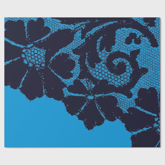 ANTIEK LACE PATROON GIFT WRAPPING MET BLUE CADEAUPAPIER (Vlak)