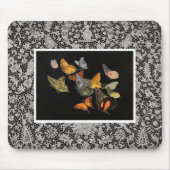 ANTIEK LACE PATROON MET BUTTERFLIES Mousepad Muismat (Voorkant)