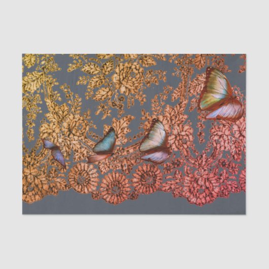 ANTIEK LACE PATROON WEEFSEL PAPIER GRAY (Voorkant)