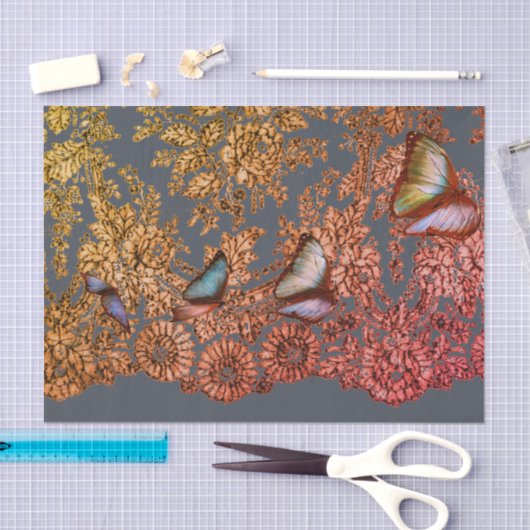 ANTIEK LACE PATROON WEEFSEL PAPIER GRAY (Craft)