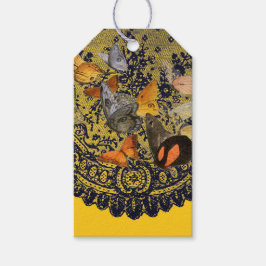 ANTIEK LACE PATTERN IN ZWARTE GIFT-LABELS CADEAULABEL