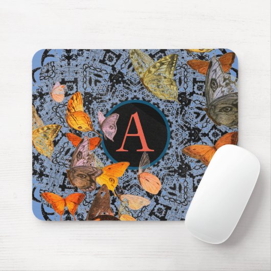 ANTIEK LACE PATTERN MUISMAT CUSTOM INITIAAL (Met muis)