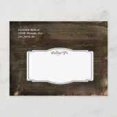 Antiek Lace Rustic Vrijgezellenfeest nodigt Briefk Uitnodiging Briefkaart (Achterkant)