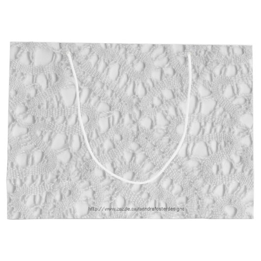 Antiek Lacy Doily Groot Cadeauzakje (Achterkant)