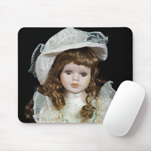 Antiek Lady Doll Muismat (Met muis)