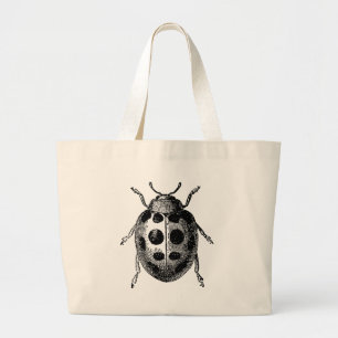 Antiek Ladybug Insect op Canvas tas