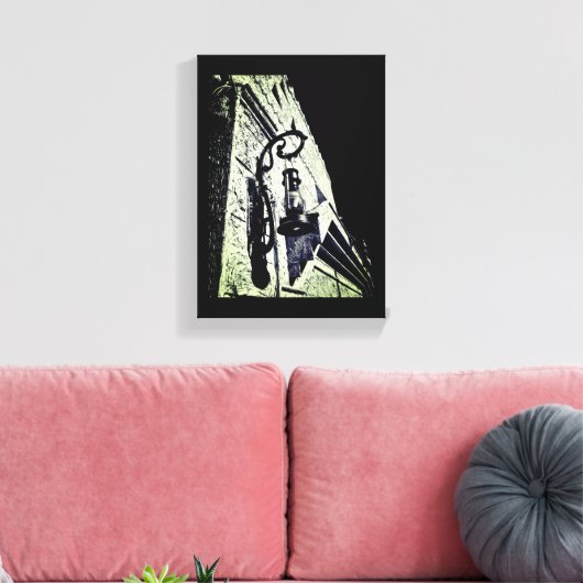 Antiek lamp canvas afdruk (Insitu (Woonkamer))