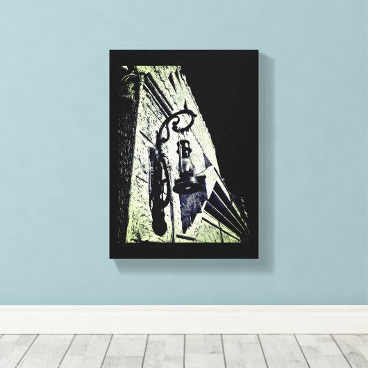 Antiek lamp canvas afdruk (Insitu (Houten vloer))