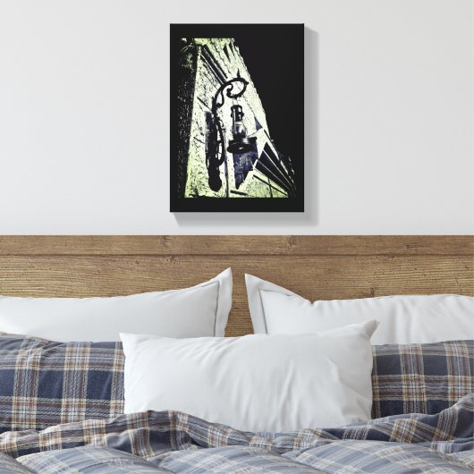 Antiek lamp canvas afdruk (Insitu (Slaapkamer))