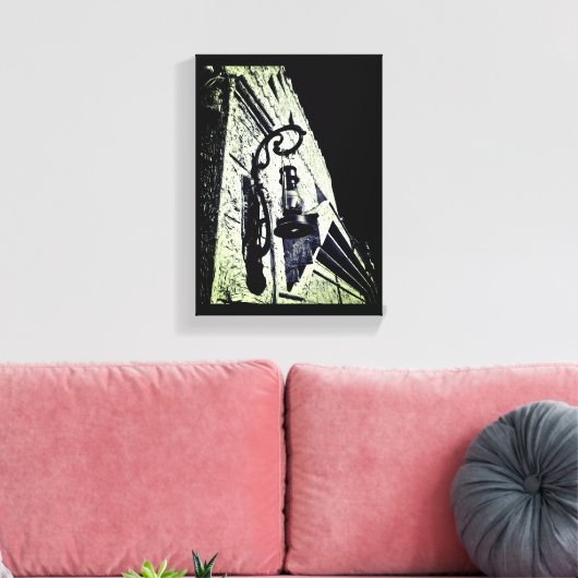 Antiek lamp canvas afdruk (Insitu (Woonkamer))