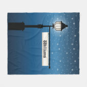 Antiek lamppost 's nachts met aangepaste naam fleece deken (Voorkant (Horizontaal))