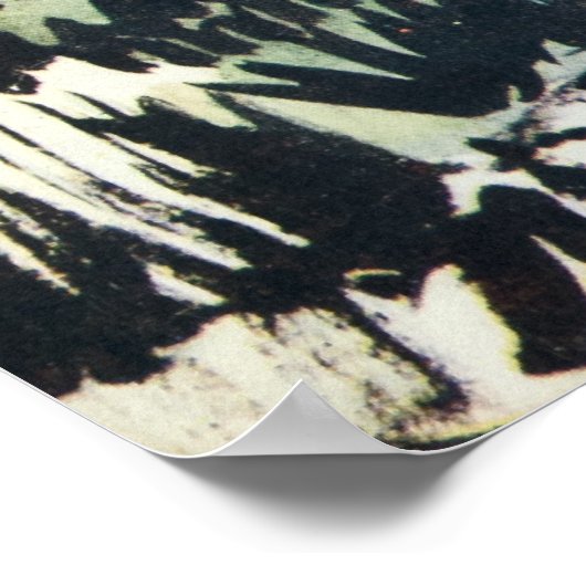 Antiek landschap Waterverf Fiesole Italië Poster (Hoek)