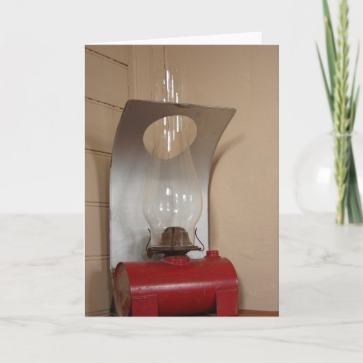 Antiek lantaarn in de trein kaart (Voorkant)