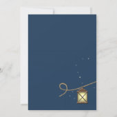 Antiek lantaarns en sterren bruiloft kaart (Achterkant)