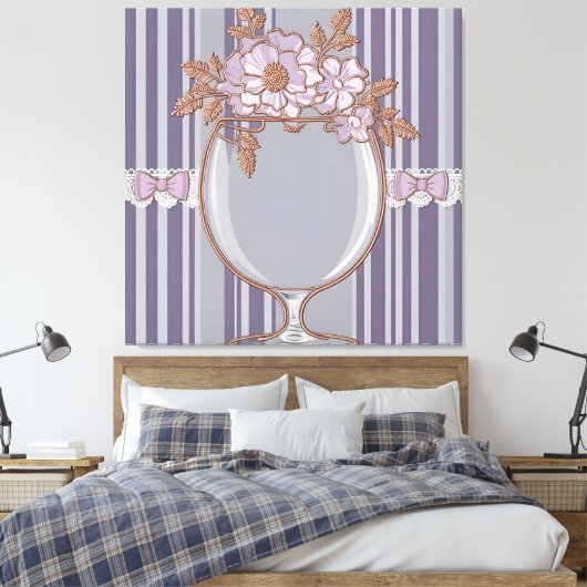 Antiek Lavendel Glas Canvas Afdruk (Insitu (Slaapkamer))