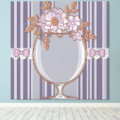 Antiek Lavendel Glas Canvas Afdruk (Insitu (Houten vloer))