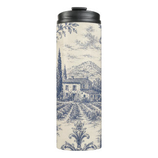 antiek lavendelpatroon thermische tumbler thermosbeker