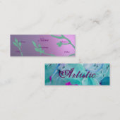 Antiek lavender Blue Floral Delight Mini Visitekaartje (Voorkant / Achterkant)