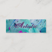 Antiek lavender Blue Floral Delight Mini Visitekaartje (Achterkant)