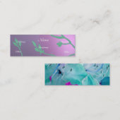 Antiek lavender Blue Floral Delight Mini Visitekaartje (Voorkant / Achterkant)