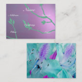 Antiek lavender Blue Floral Delight Visitekaartje (Voorkant / Achterkant)
