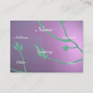 Antiek lavender Blue Floral Delight Visitekaartje