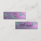 Antiek lavender-delging mini visitekaartje (Voorkant / Achterkant)