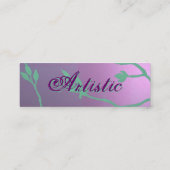 Antiek lavender-delging mini visitekaartje (Achterkant)