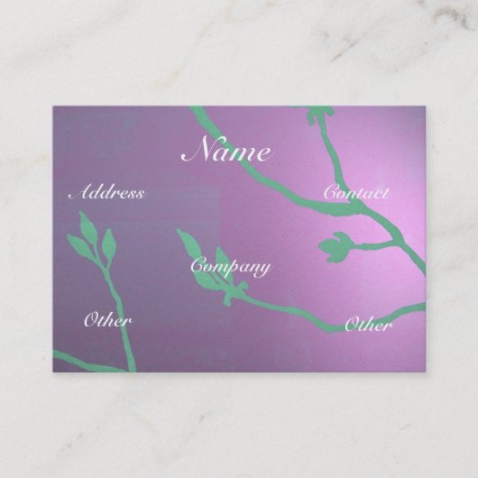 Antiek lavender-delging visitekaartje (Voorkant)