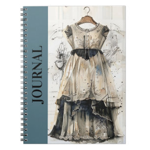 Antiek LBD Little Black Dress Journal Dagboek Notitieboek