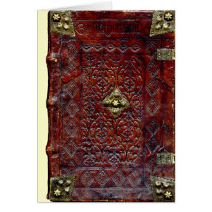 Antiek leder Boek Bibliopfiel