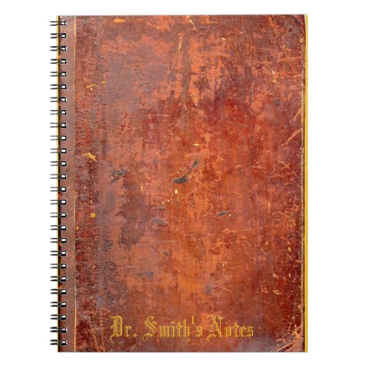 Antiek leder Kijk boek Hoesje Notitieboek (Voorkant)