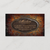  Antiek leder Visitekaartje (Achterkant)