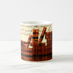 Antiek lederboeken koffiemok