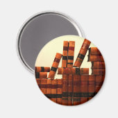 Antiek lederboeken magneet (Voorkant / Achterkant)