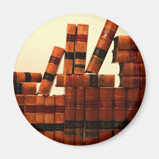 Antiek lederboeken magneet (Voorkant)